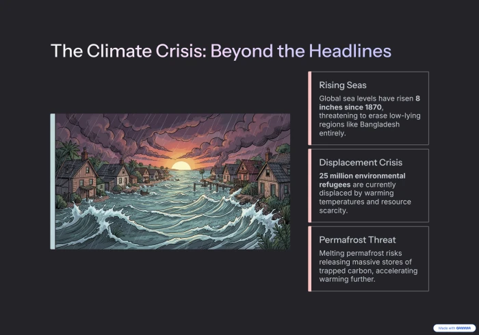 Gamma generated slide 3 the climate crisis beyond the headlines exposing scientific dimensions of climate impact