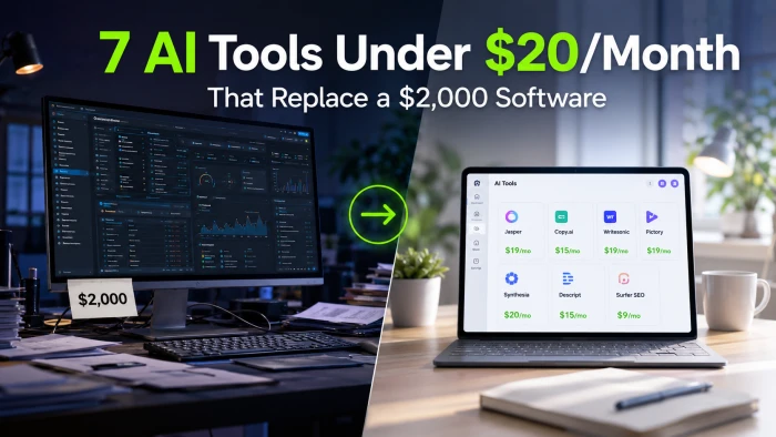 7 AI Tools Under $20/Month That Replace a $2,000 Software