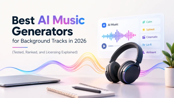 Best AI Music Generators for Background Tracks in 2026 (Tested, Ranked, and Licensing Explained)