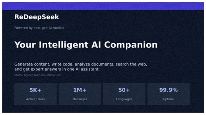 Title: Redeepseek homepage positioning panel - Description: Redeepseek homepage positioning panel