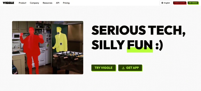 Viggle AI marketing homepage before login showing motion transfer demos and meme video examples