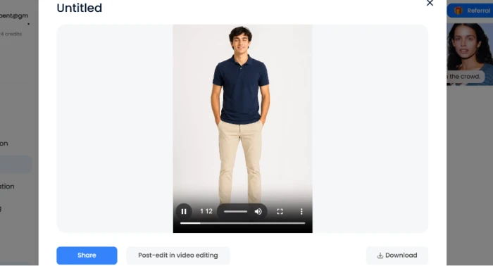DupDub generated AI avatar video output with synchronized voiceover and editable post-production options validating end-to-end avatar video workflow