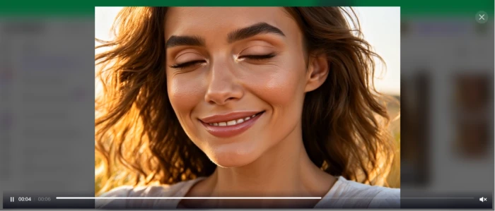 Clipfly.ai generated video output from image-to-video chain workflow showing animated portrait with natural motion validating multi-tool integration end-to-end