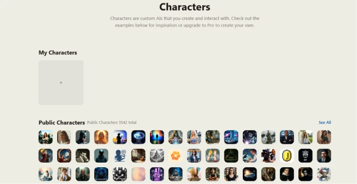 Venice AI character custom AI creation interface exposing feature for user built conversational agents with personality and preference definition supporting bespoke AI interaction workflows
