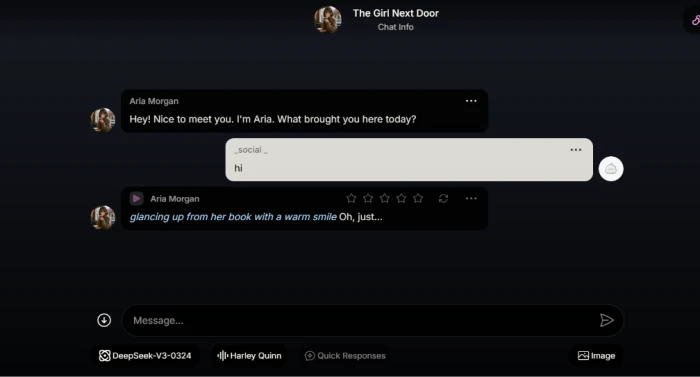 Yodayo character ready to chat interface exposing completed custom character with chat entry point and interactive conversation workflow for user defined AI companion or roleplay scenarios