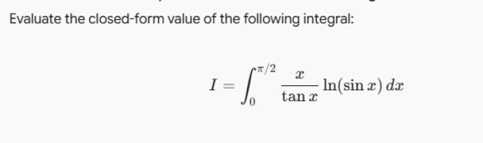 A challenging definite integral typed into Gauth AI as the test problem