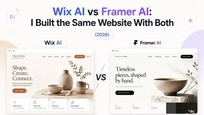 Wix AI vs Framer AI: I Built the Same Website With Both (2026)